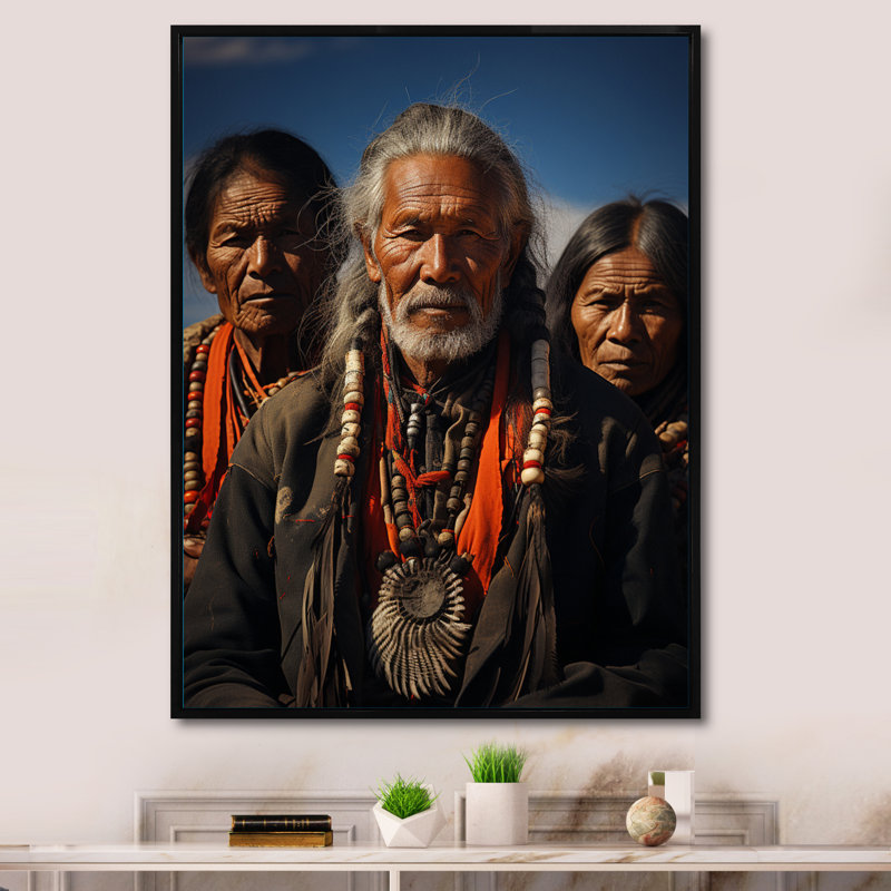 Nomades de l'Ouest désert sur toile, H 44 po x l 34 po x P 1,5 po, Cadre flottant noir