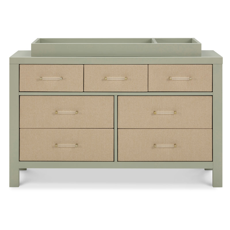 Eloise 7-Drawer Assembled Dresser, French Sage/Performance Sand Eco-Weave