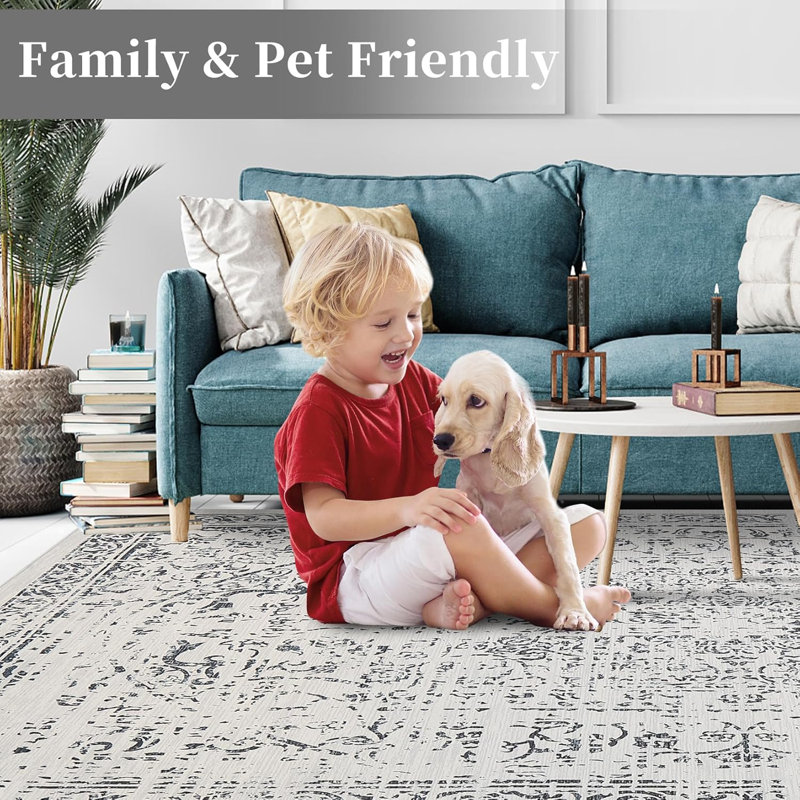 Hallway Runner Rug 2x6 - Black Kitchen Rugs Non Slip Washable Soft Touch Carpet Runner Rug Stylish Rug Runner Home Kitchen