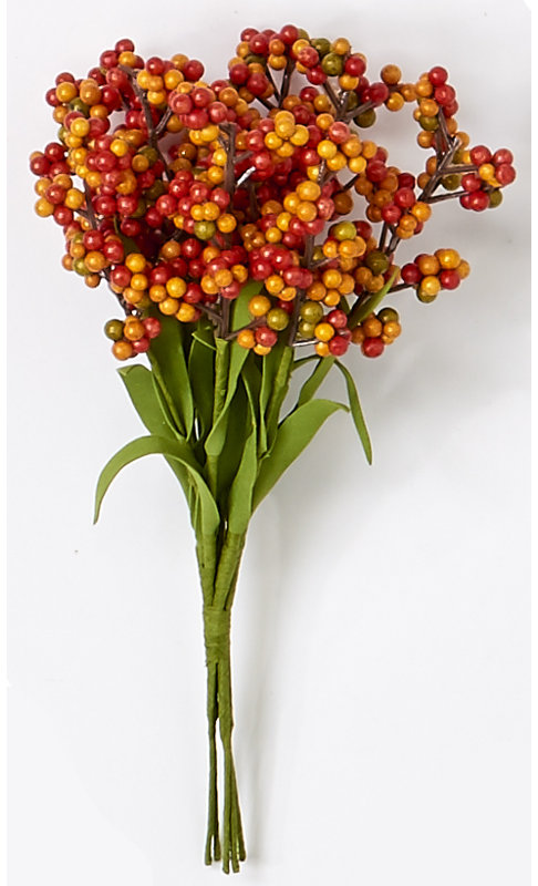 9" Artificial Fall Berry Mini Bush 