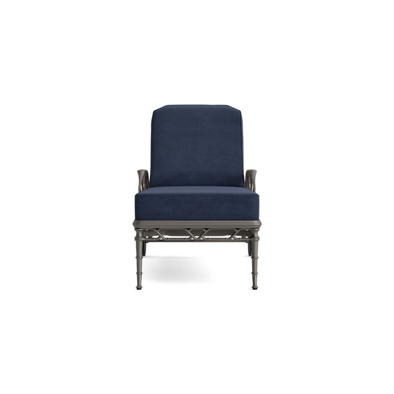 Calcutta Outdoor Chaise Lounge, Mica, Fusion Neptune