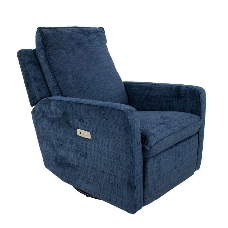 Rachel Power Swivel Rocking Chair, Navy