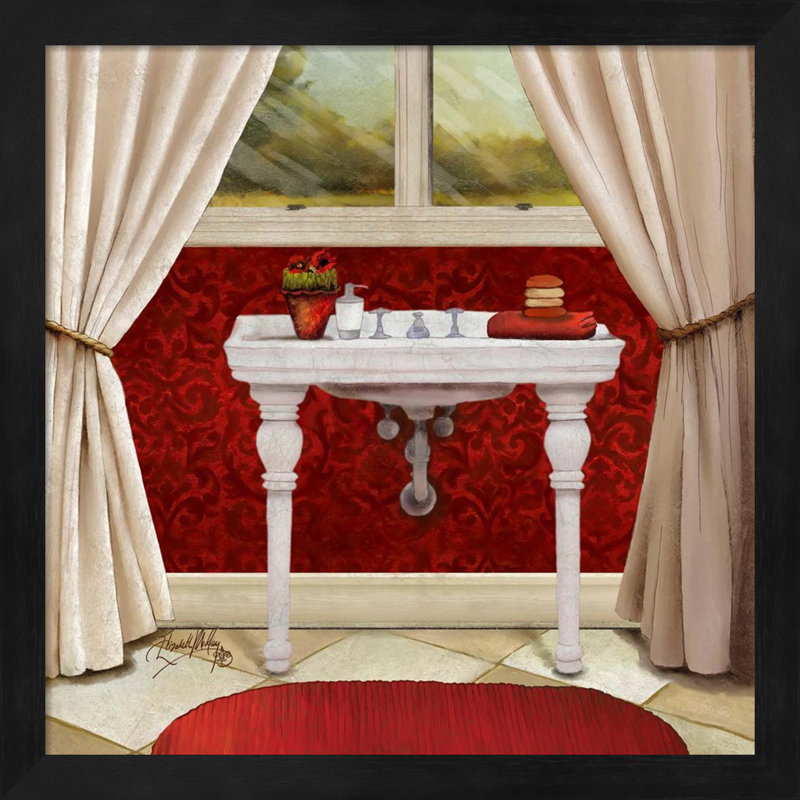 «Red Bain II» par Elizabeth Medley, art mural encadré