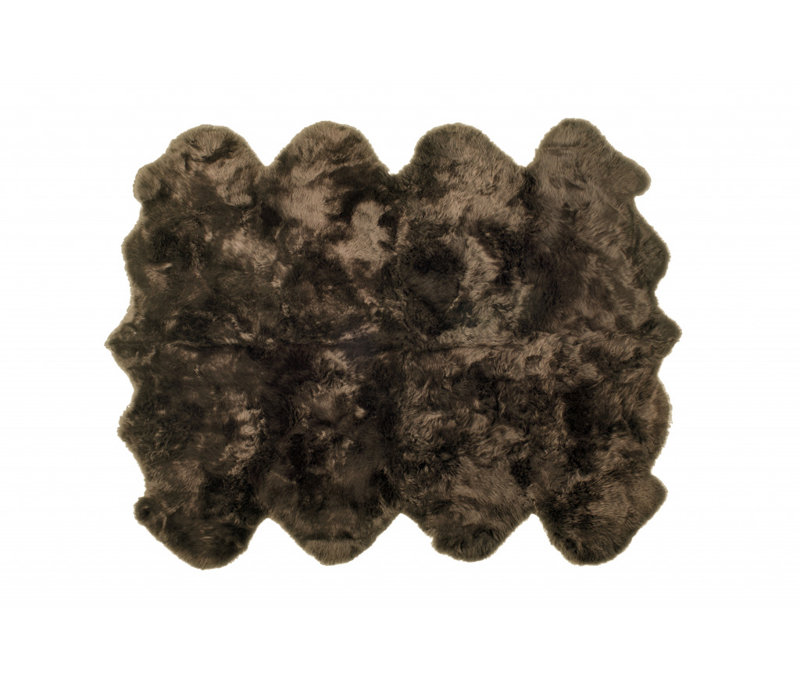 Tapis noir / brun Novelty, Nouveauté 6 pi x 6 pi