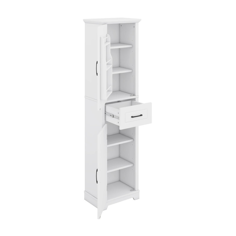 Grande armoire de rangement pour salle de bain avec tablettes réglables