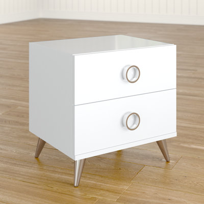 Herricks 2-Drawer Rectangular Nightstand