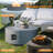 32 Inch Fire Pit Table, Propane Smokeless Fire Pit Table with Hidden Fuel Tank, Wind Guard and Baking Sheet for Garden, Patio, Gray-1807273697