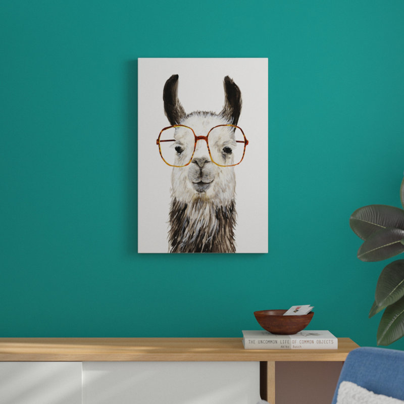 Hip Llama III by Victoria Borges - Painting, 76cm H x 51cm W, Wrapped Canvas