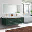 Ensemble de meuble-lavabo double 60 po avec dessus en pierre et lumière DEL 60 po-423483887