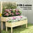 Rustic Wooden Planters With Trellis, Spacious Raised Garden Bed