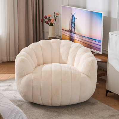 Fauteuil à billes en peluche à compression, fauteuil rembourré en mousse haute densité 