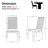 Farmhouse Upholstered Dining Chair in Distressed White