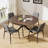 47 Inch Round Dining Table for 4-6, Space Saving Circle Dining Table with Pedestal Metal Frame,Farmhouse Wood Round Kitchen Table for Living & Dining Room, Kitchen, Apartment, Office-908749824