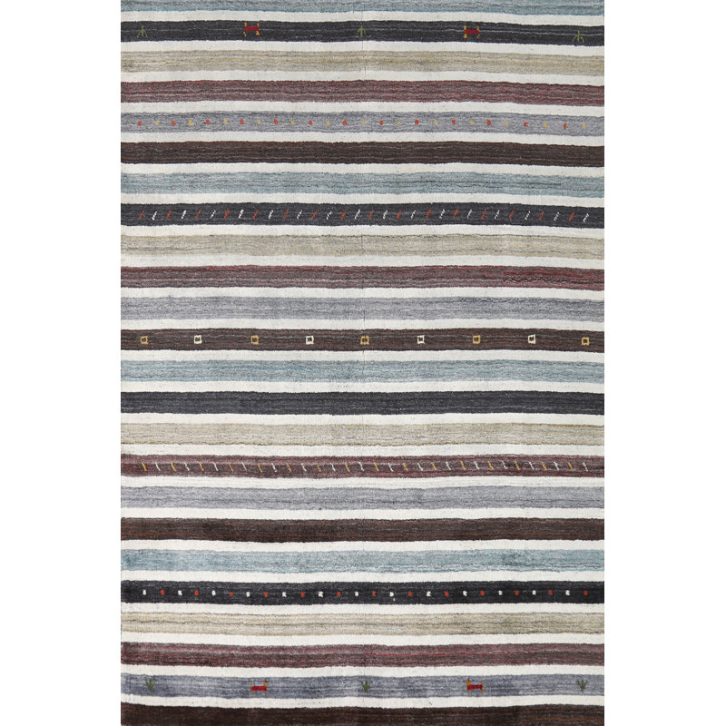 Striped Gabbeh Oriental Rug 4x6