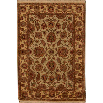 Tapis bleu et ivoire de haute qualité noué à la main