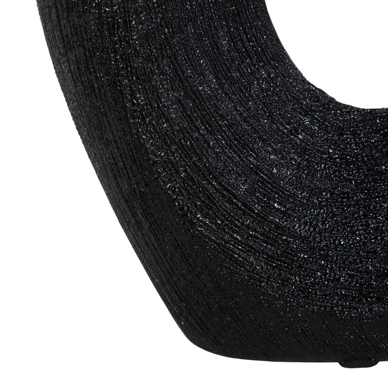 Vase de table en céramique Vannorman , Noir perlé, H 13 po x l 9 po x P 3 po