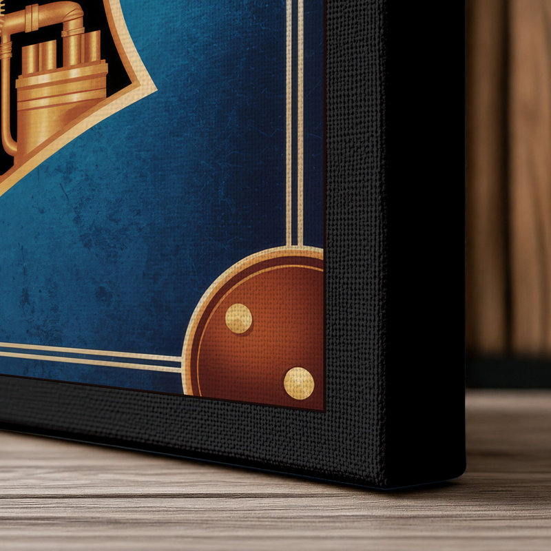 Mechanical Mind Steampunk - Wrapped Canvas, 18x12 - 45.7 x 30.5 cm, Black Border