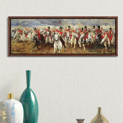 Scotland For Ever! 1881 by Lady Butler - Panoramic Painting on Canvas