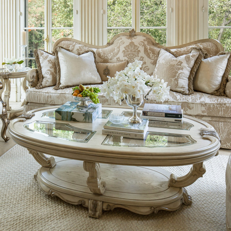 Table basse avec rangement Innocenza, Champagne