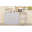 Lit simple escamotable avec bureau réglable et amp; Coussin pliable, gris - aucun sommier requis, robuste Durable pour les petits espaces-1139872424