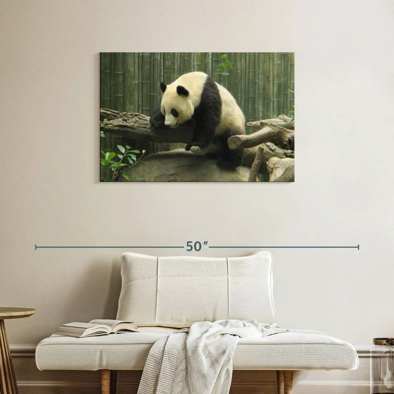 Brampt Panda On A Trunk, 24" H x 36" W