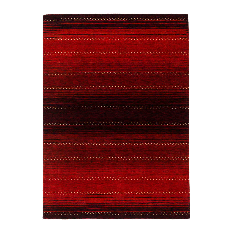 Potts Power Loom Wool Red Rug, Rectangle 90 x 160cm