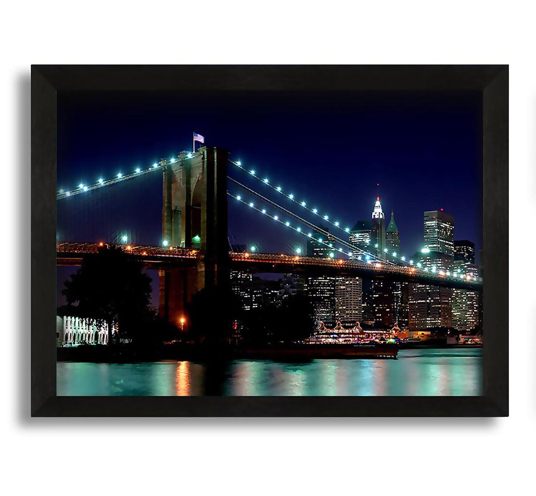 Gerahmter Fotodruck Brooklyn-Brücke Nyc Blue Nights