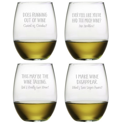 Orodell 21 oz. Stemless Wine Glass Set