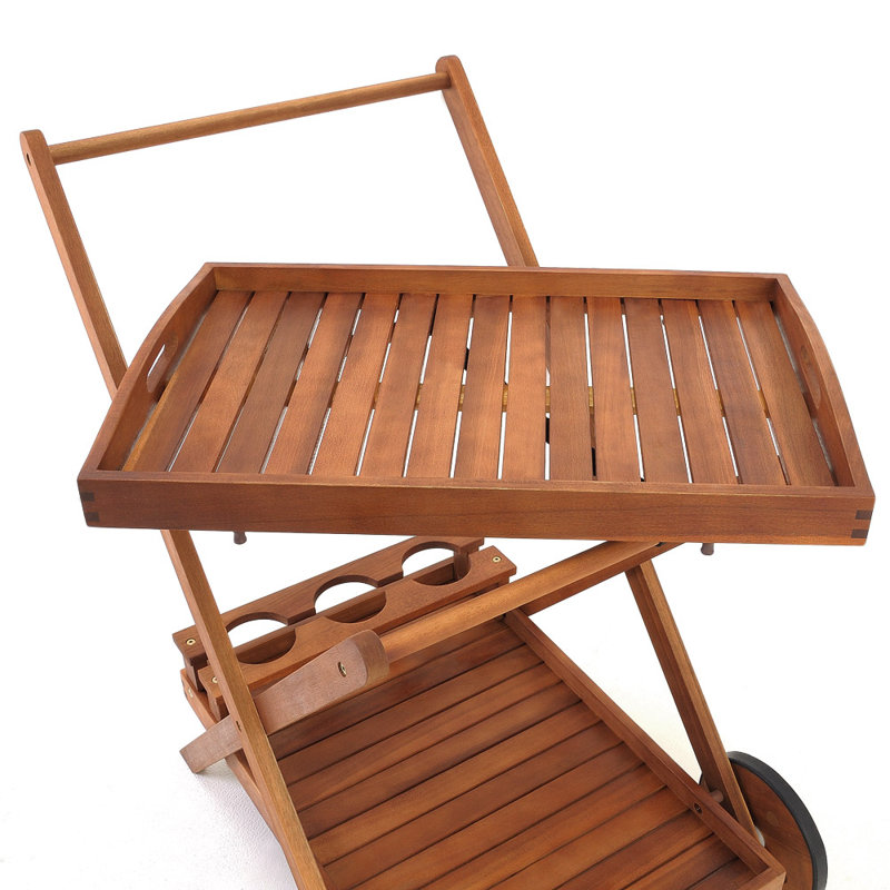 Solid Wood Bar Cart