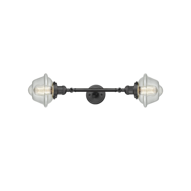 Éclairage pour meuble-lavabo 2 lumières rétro Lavalle, Grainé, Bronze huilé, DEL