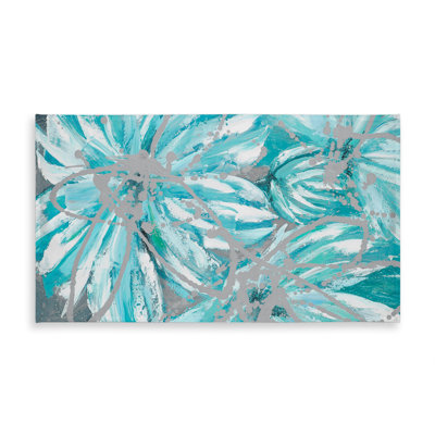 Floral Botanical Tablecloth - Abstract Blue Flowers Home Decor