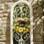 Couronne de rose jaune 16 pouces pour porte d'entrée