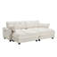 Lit confortable en velours côtelé avec porte-gobelet ajustable et fonctions pratiques surdimensionné beige avec accessoires d'accoudoirs mobiles-1820412193