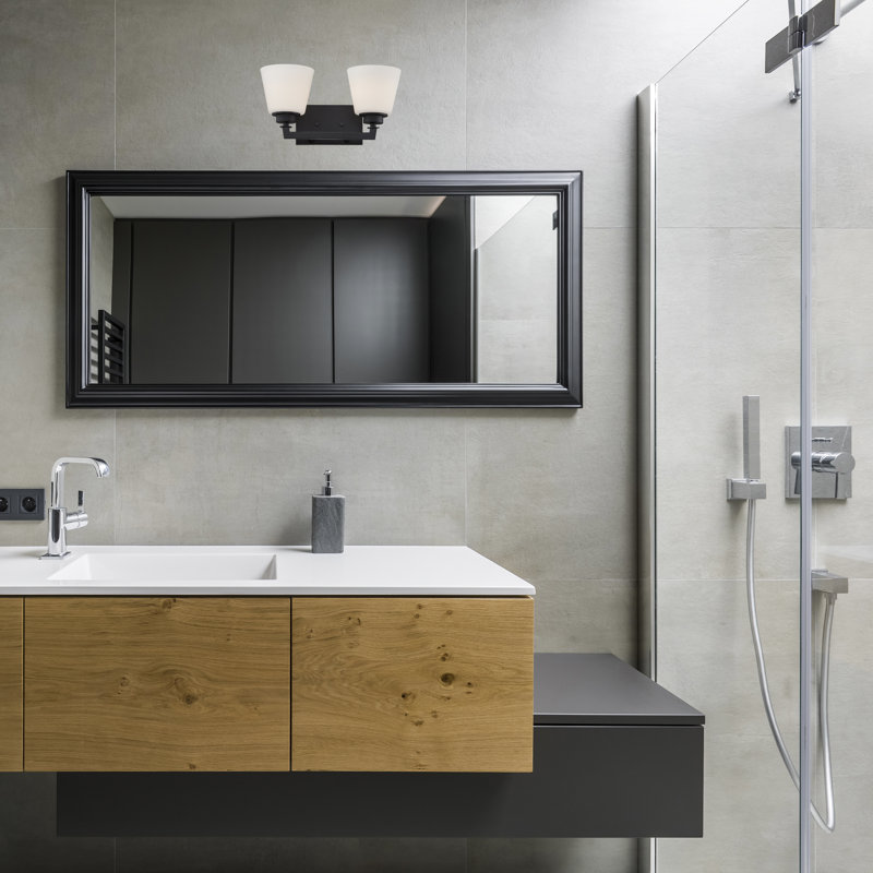 Éclairage pour meuble-lavabo à intensité variable 2 lumières Angyl, Bronze vieilli