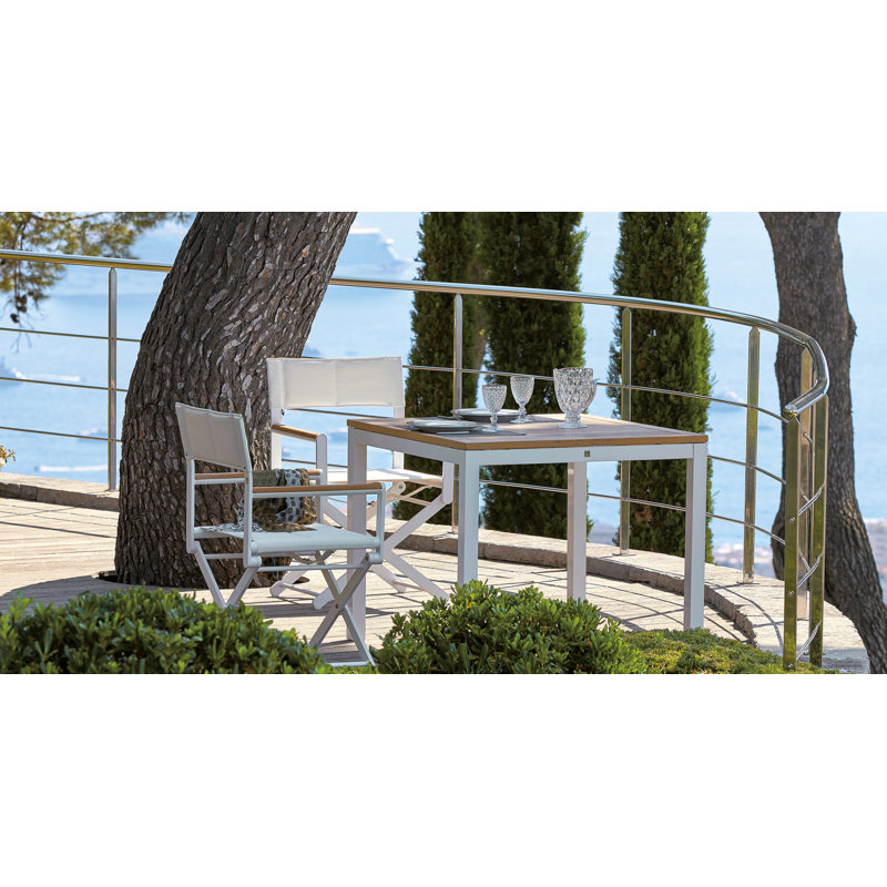 OSKAR - Folding Director's Chair - Mat Blanc Frame - Blanc Seat, Mat Blanc