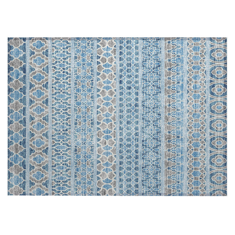 Juli Flatweave Washable Moroccan Indoor / Outdoor Rug, Rectangle 1'8" x 2'6"
