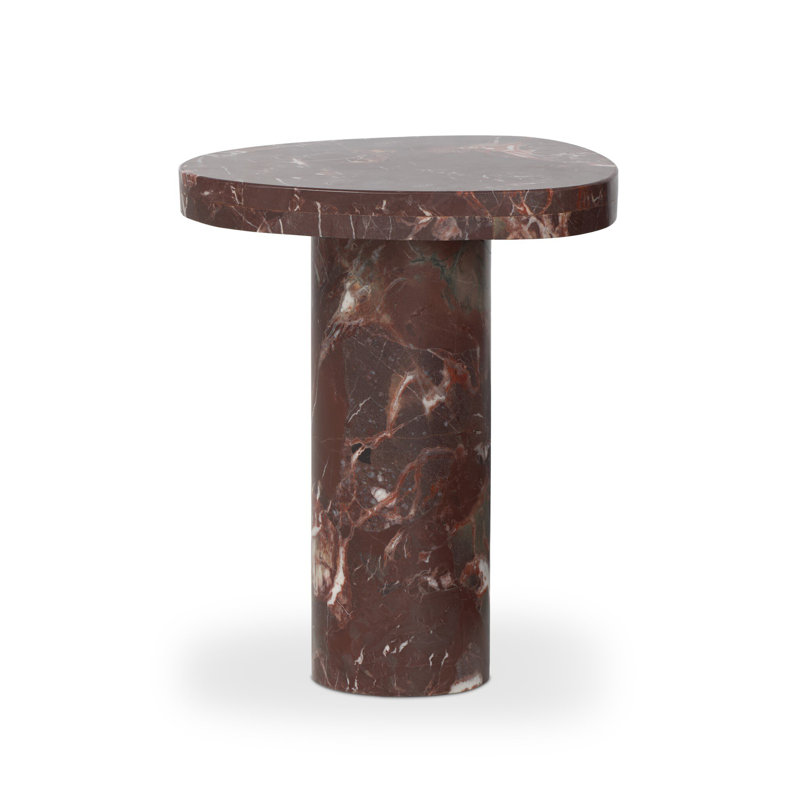Zion End Table-Merlot Marble, Marble, Merlot Marble