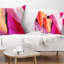 Red Vibrant Brushstrokes - Coussin décoratif imprimé abstrait