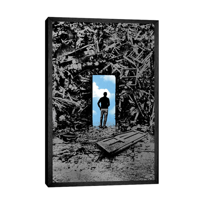 Optimist 1 Piece Wall Art on Canvas, 66.04 cm H x 45.72 cm W, Black Framed Canvas