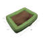  Lit matelassé avec traversin, vert, grand