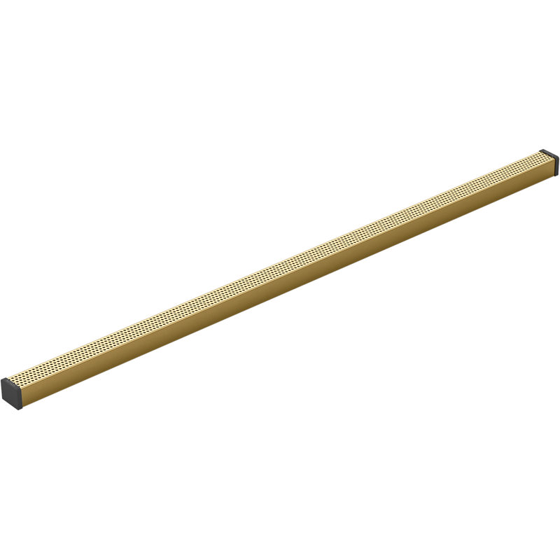 Linear Grid Shower Drain, Vibrant Brushed Moderne Brass
