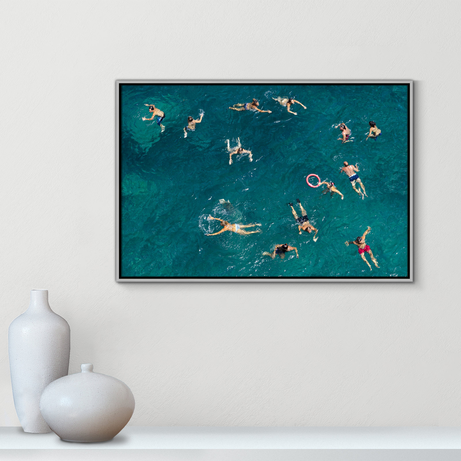Tonti - Photograph Print, Silver Framed Canvas, 25.5" H x 37.5" W x 2" D