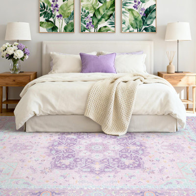 Tapis d'intérieur délavé et antidérapant