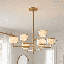 Mariquita 6-Light Chandelier in Spun Gold by Breegan Jane