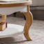 Table basse ronde, table centrale circulaire en bois avec pieds incurvés et plateau amovible en verre trempé, table basse pour le salon