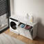 Armoire à linge pour panier à linge - Résistant aux charges lourdes, un grand panier avec portes dissimule et range les vêtements