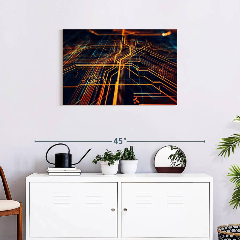 Keiri Circuit Board, 34" H x 51" W