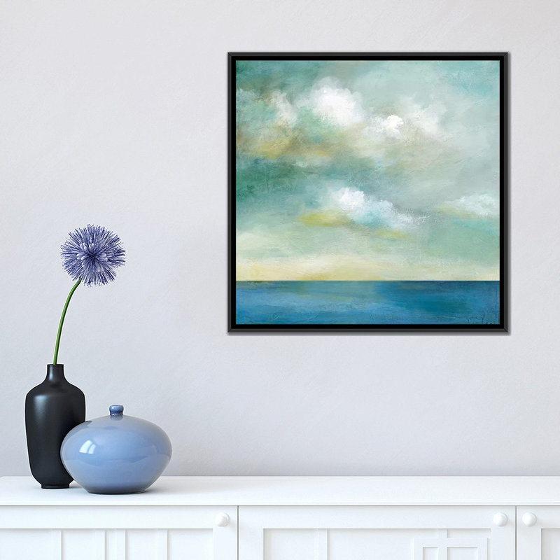 «Cloudscape I», reproduction sur toile, H 18 po x l 18 po x P 1,5 po, Toile encadrée noire, Pas de tapis