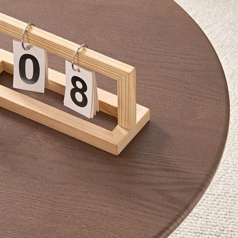 Ensemble de 2 tables basses gigognes rondes en MDF pour salon