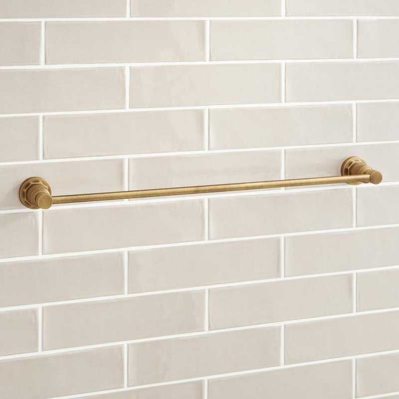 Greyfield 24" Towel Bar, Aged Brass